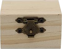 Vista 6 de Creative Hobbies Paquete de 12 mini cajas del tesoro de madera con cierre de bloqueo, cofre del tesoro de madera sin terminar para recuerdos