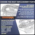 [95% Nickel+] DC47-00019A Dryer Heating Element for Sam-sung May-tag Whirlpool- Replaces 35001247 AP4201899 AP4045884 PS2038533 by Podoy
