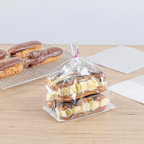 Miniatura 3 de Bag Tek - Restaurantware - Bolsas de celofán transparente sellables con calor con inserto de papel - Caja de 100 bolsas de 2 x 1.5 x 5 pulgadas