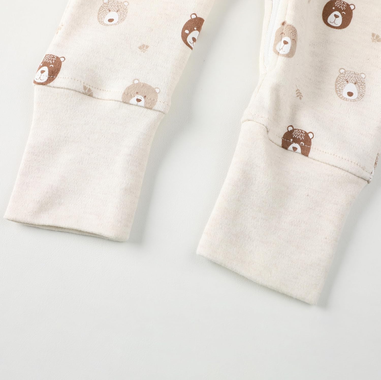O2 BABY Organic Cotton Baby Footless Pajamas, Zip Front Baby Boys Girls Romper, Long Sleeve Sleep and Play