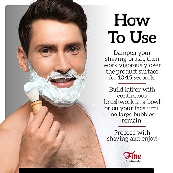 Mr. Fine 21C Mens Shaving Soap, Builds Thick & Easy Lather, Protects From Razor Burn & Irritation, No Artificial Colors, Made In Italy, 5oz. (150ml), Clubhouse