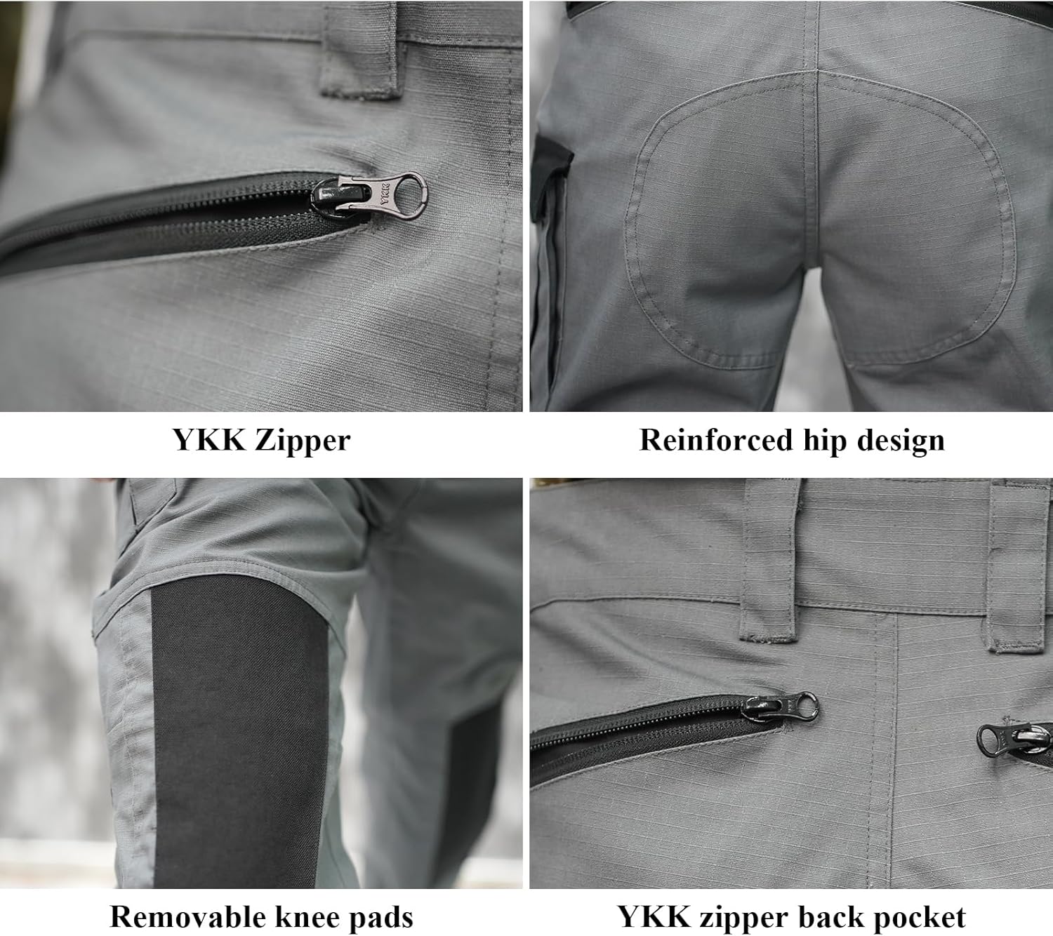 Tactical Pants Tactical for Men Water Resistant Ripstop Multi-Pocket Paintball Airsoft Combat with Knee Pads