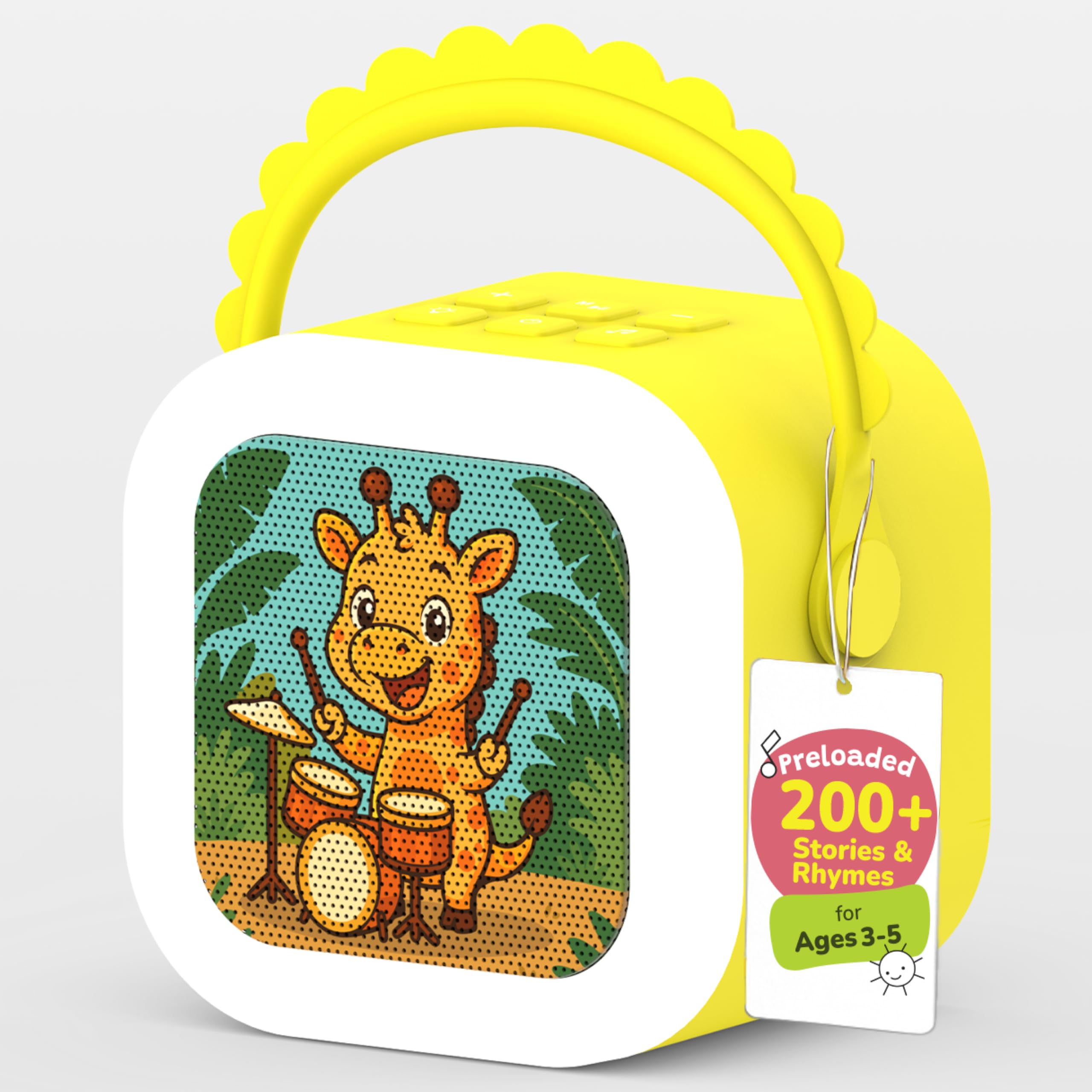 WonderBuddy StoryBox Mini, 200+ Stories & Rhymes Preloaded, Educational Toy, RGB Lights, Kids Bluetooth Speaker,Musical Toys, Cute Birthday Gift for 3-5 Year Kids - Giraffe Without Mic-image-36