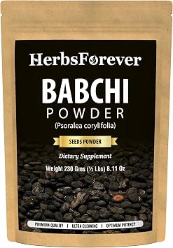 Herbsforever Babchi Powder 230g Pure Psoralea Corylifolia Churna Traditionally Used for Skin & Wellness Support Non-GMO, No Additives External & Internal Use Lab Tested