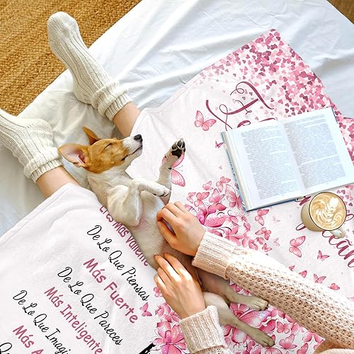 Miniatura 4 de ACBEAT Regalos de cumpleaños para mujeres en español, regalos para mujeres, manta de cumpleaños de 60 x 50 pulgadas, regalo de cumpleaños para