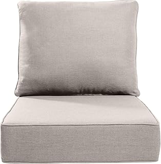 Luxury 24x24x6 Inch Outdoor Chair Cushions - Water&UV&Fade Resistant 1 S...