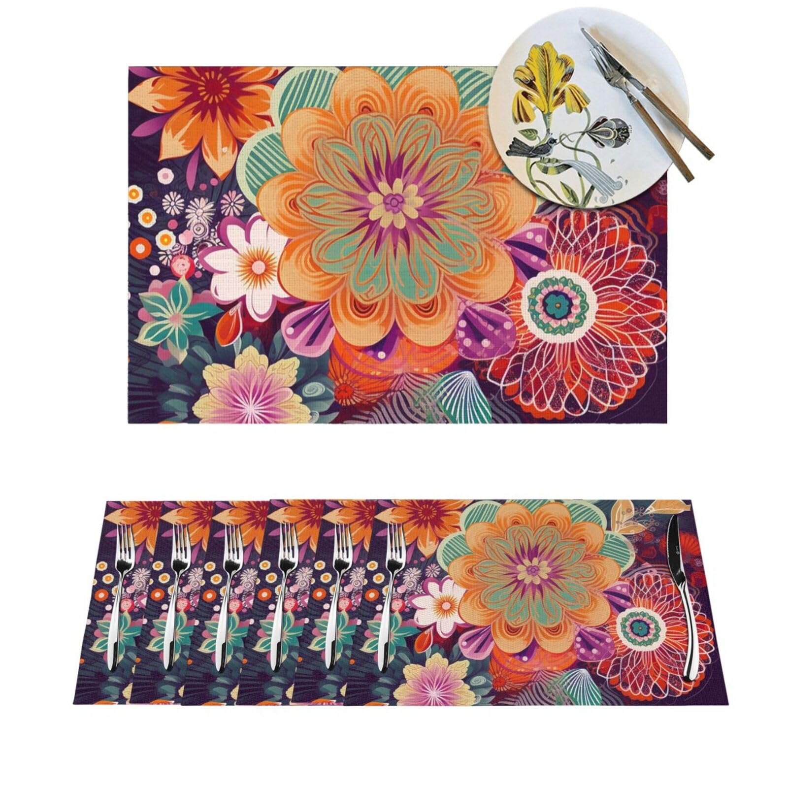 Set de table anti-chaleur en PVC lavable pour table protégée