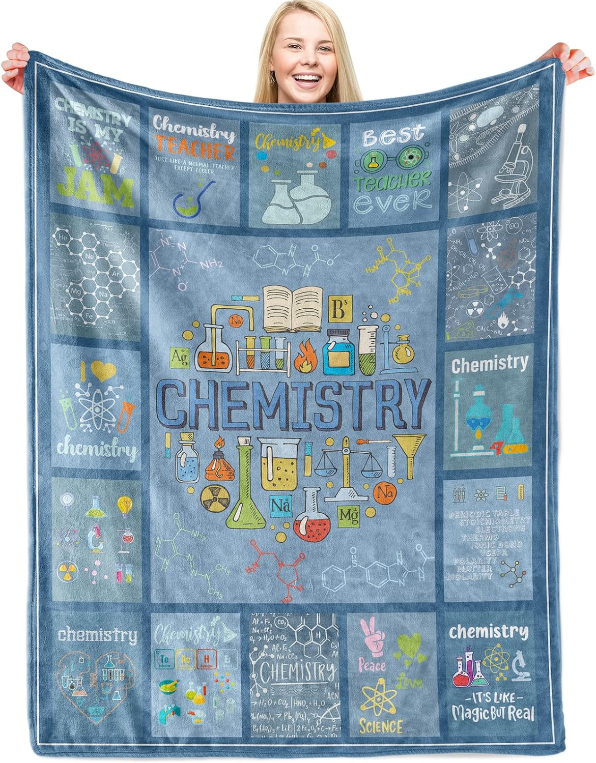Chemistry Blanket Throw for Teacher, Unique and Best