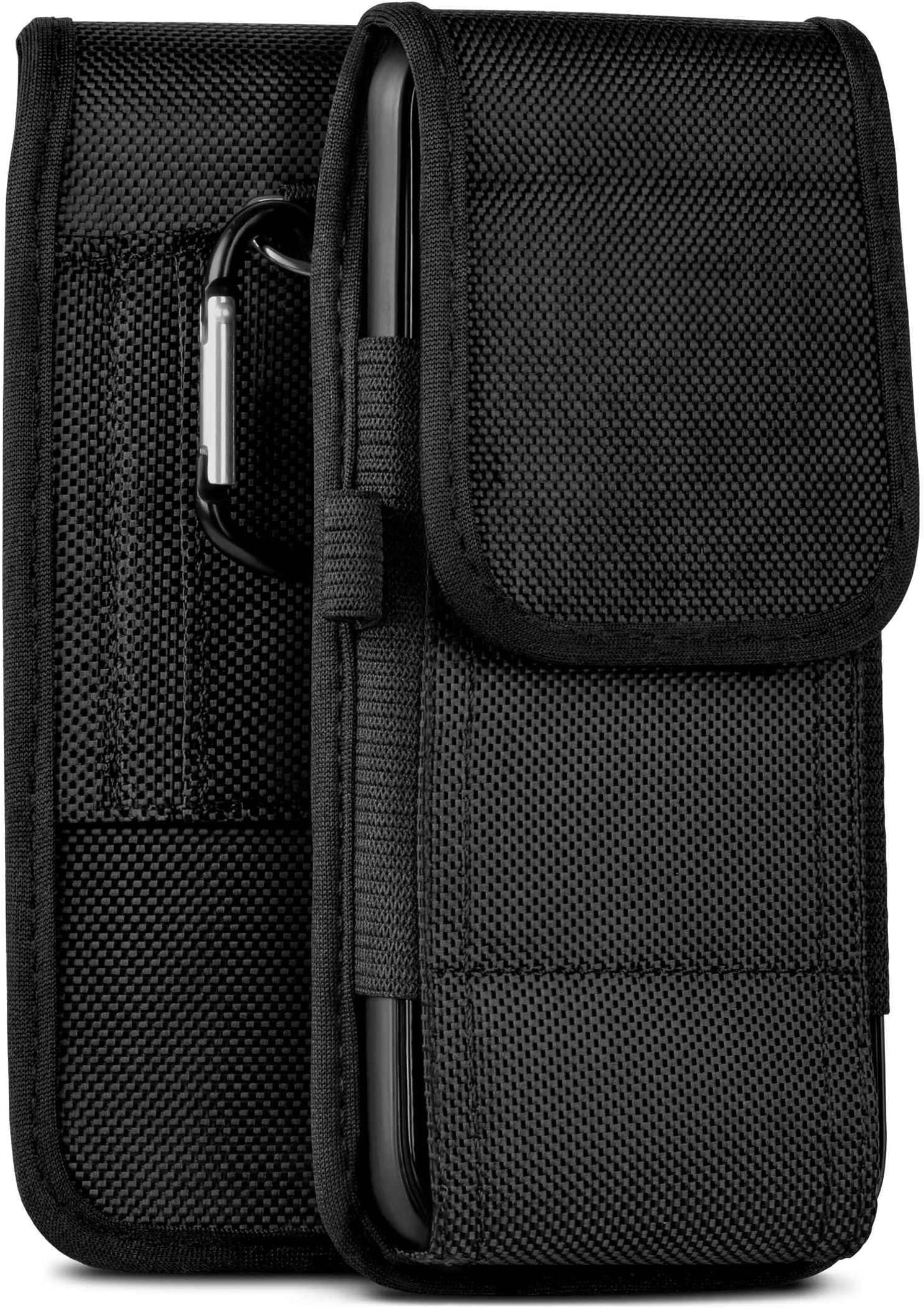 Agility Case for Nokia 800 Tough, Case with Belt Loop, Belt Bag with Carabine and Pen Holder, Outdoor Mobile Phone Case Made of Nylon, 360-Degree Full Protection, Black