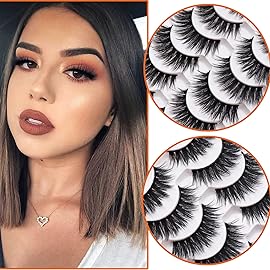 Losha Eyelashes Natural Look Faux Mink Lashes Pack Handmade Fluffy False Eyelashes 14 Pairs Eye Lashes (811)