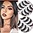 Losha Eyelashes Natural Look Faux Mink Lashes Pack Handmade Fluffy False Eyelashes 14 Pairs Eye Lashes (811)