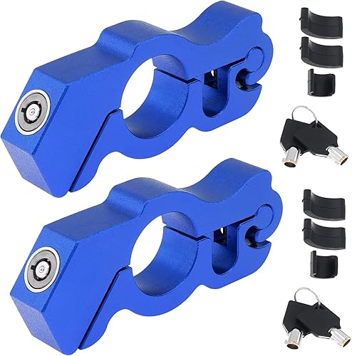Miniatura 13 de Windance Paquete de 2 cerraduras de seguridad antirrobo para manillar de motocicleta de alta resistencia, bloqueo de palanca de freno delantero para
