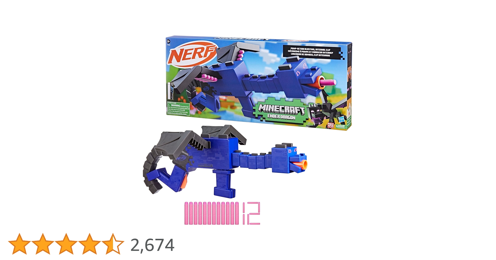 新品2箱⭐️x'masお誕生日兄弟マインクラフト　エンダーマン　ナーフ銃おもちゃ 新品2箱⭐️x'masお誕生日兄弟マインクラフト エンダーマン