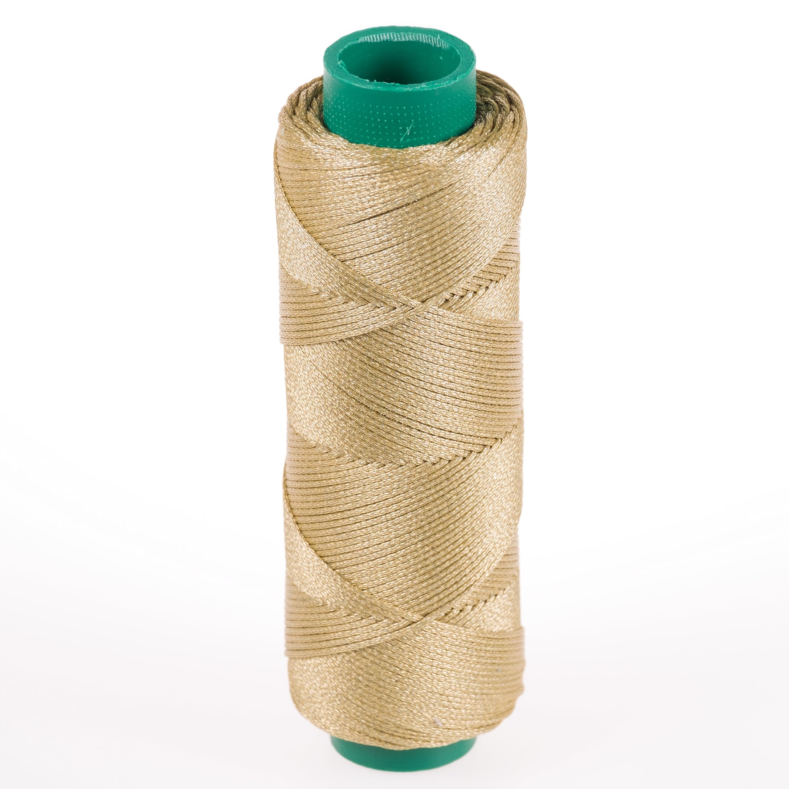 Shelver Gold 1Mm String, Metallic Waxed Thread, Twine, Cord For Jewellery Making, Decorating, Crafting, Leather Work - 100M (Light )