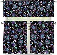 Vista 37 de Juego de 250 cortinas de cocina con bandera estadounidense para ventanas, fácil de instalar, cortinas cortas de 24 pulgadas con bolsillo para barra