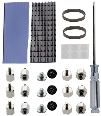 CO-RODE 6 Sets M.2 Screws Standoffs NVMe SSD Screw Kit with Heatsinks Cooler, Screwdriver for Asus Motherboard
