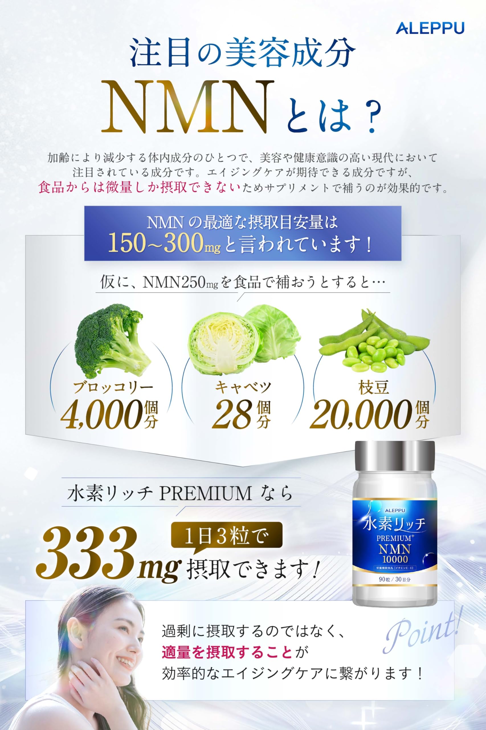 Amazon | アレップ 水素リッチPREMIUM+NMN 水素サプリ 36時間持続 