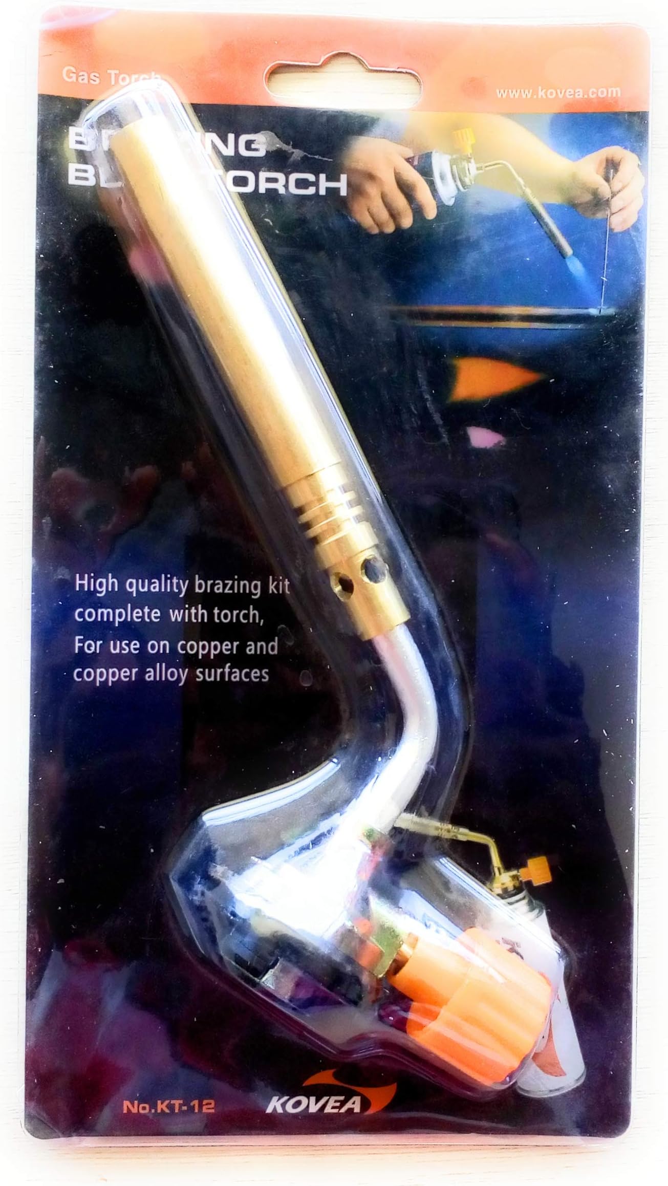 Steel High Power Butane/LPG Gas Brazing Blow Torch for Camping Welding Alloy (10-inch, Silver)