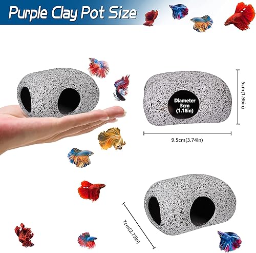 Miniatura 2 de Decoraciones de acuario, accesorios de pecera de cueva, decoración de roca para cíclidos de camarones, reproducción de pecera pequeña, decoración de