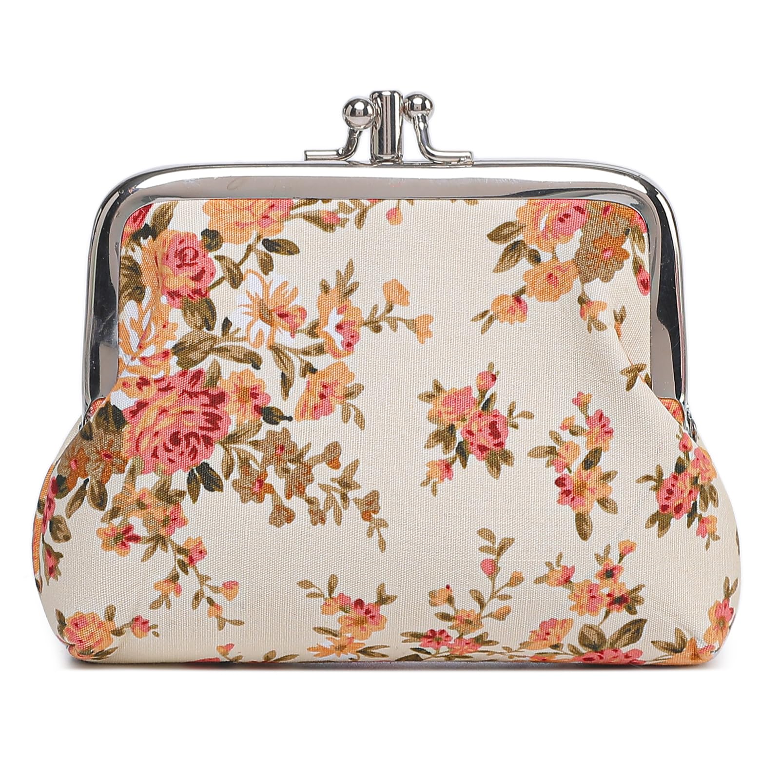 Cute Floral Buckle Coin Purses Vintage Pouch Kiss-lock Change Purse Wallets…