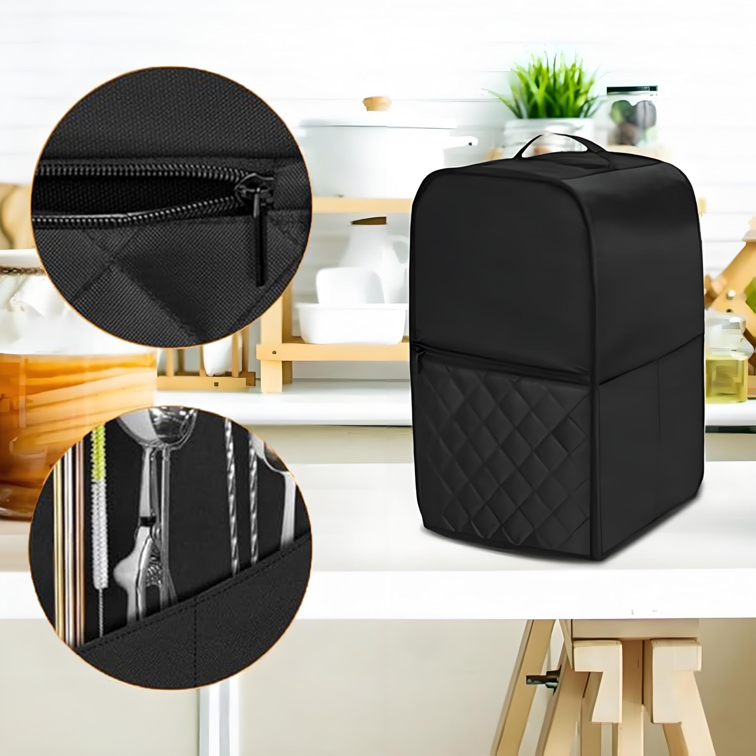 Begonia Couvercle de sorbetière pour Ninja Creami NC501EU, NC301EU, NC299EU, Ninja Anti-poussière, Ice Cream Maker, Accessoires de machine à crème glacée, capuchons étanches 43 x 28 x 27,5 cm
