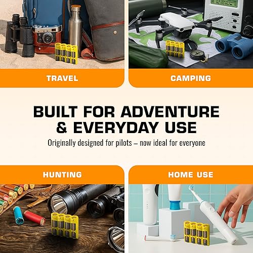 Miniatura 4 de Soporte para 12 baterías Storacell, AA Powerpax, color amarillo.