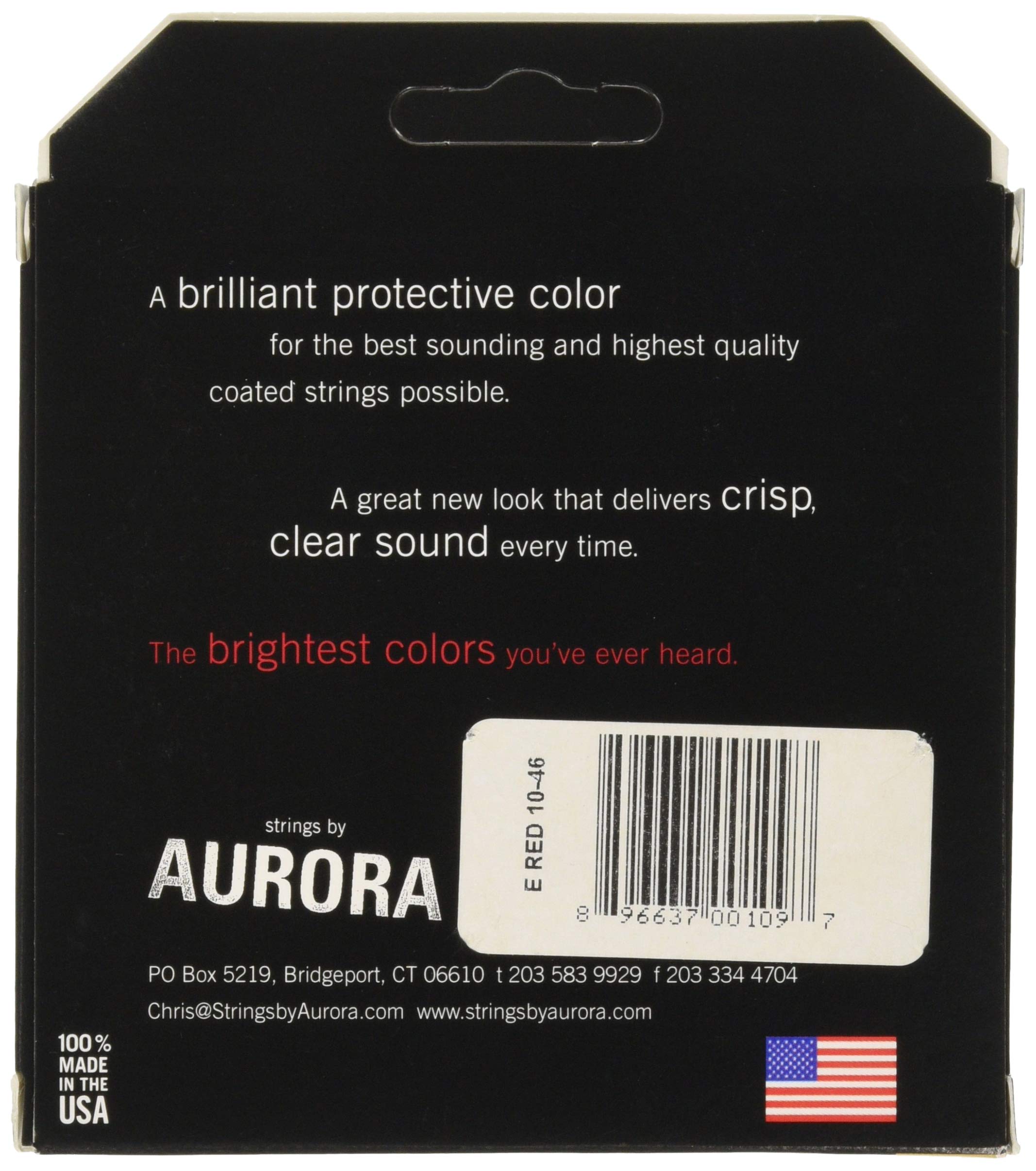 Aurora aurr10 – 46 Premium Color rojo, cuerdas para guitarra eléctrica, 10 – 46