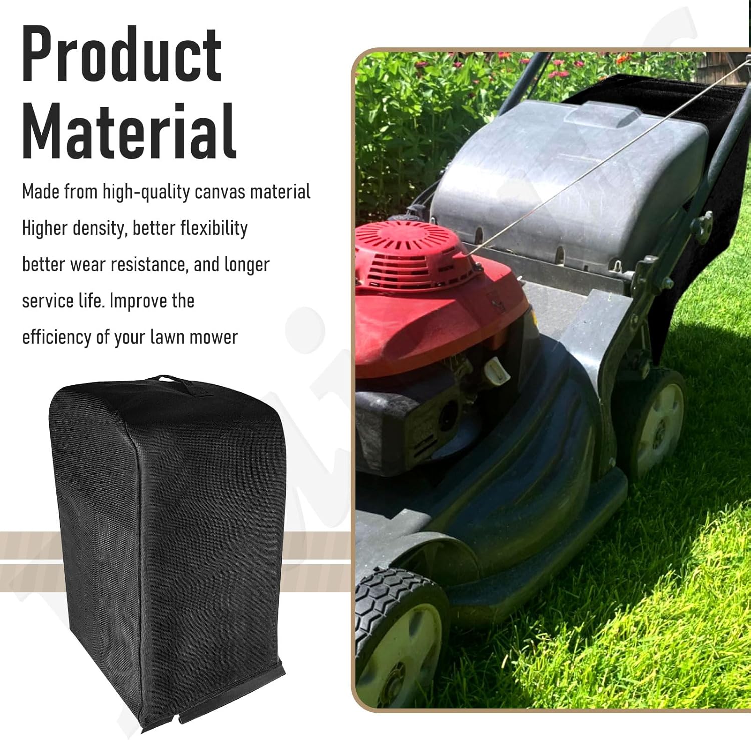 Mower Grass Bag 81320-VH7-D00 81320-VH7-000 Fabric Grass Bag Compatible with H-onda HRX217 K1-K6 HMAA HXAA VYAA HYAA HZAA VKAA -No Framework Included