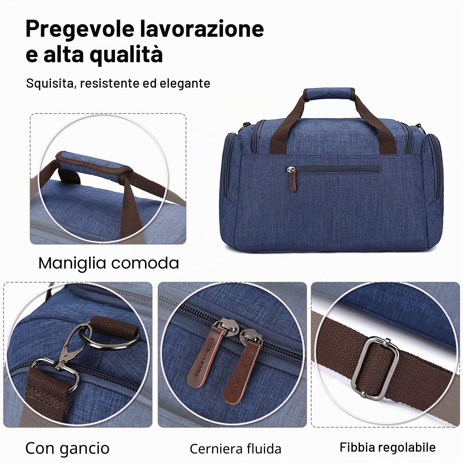 FANDARE Borsone da Viaggio in Tela Uomo Borsa Palestra Borsa Sportiva Donna Borsone Piscina Grande Borsone Nascita Ospedale