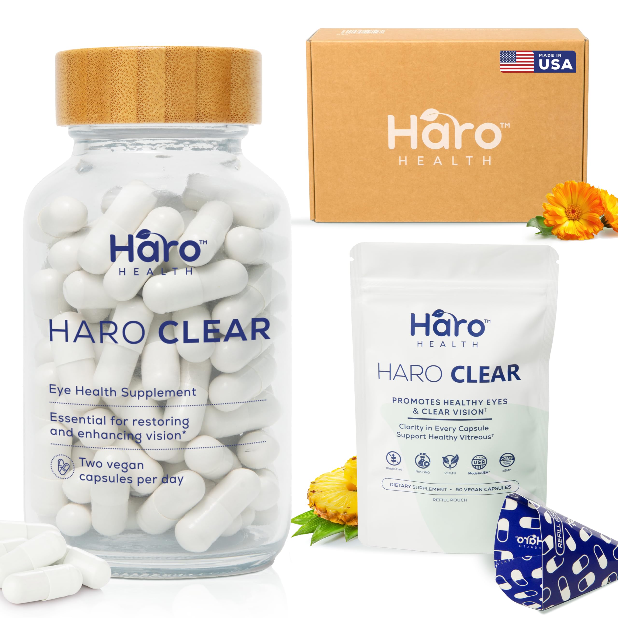 Haro Clear Eye Vitamins with Lutein and Zeaxanthin Starter Kit 180