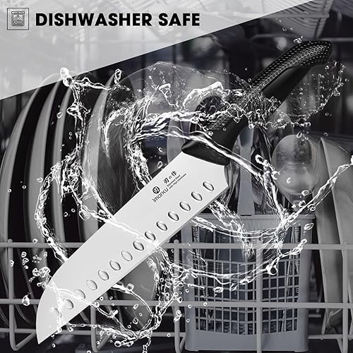 Miniatura 7 de imarku Juego de cuchillos con bloque, juego de cuchillos afilados con afilador integrado, juegos de cuchillos de cocina de acero inoxidable con