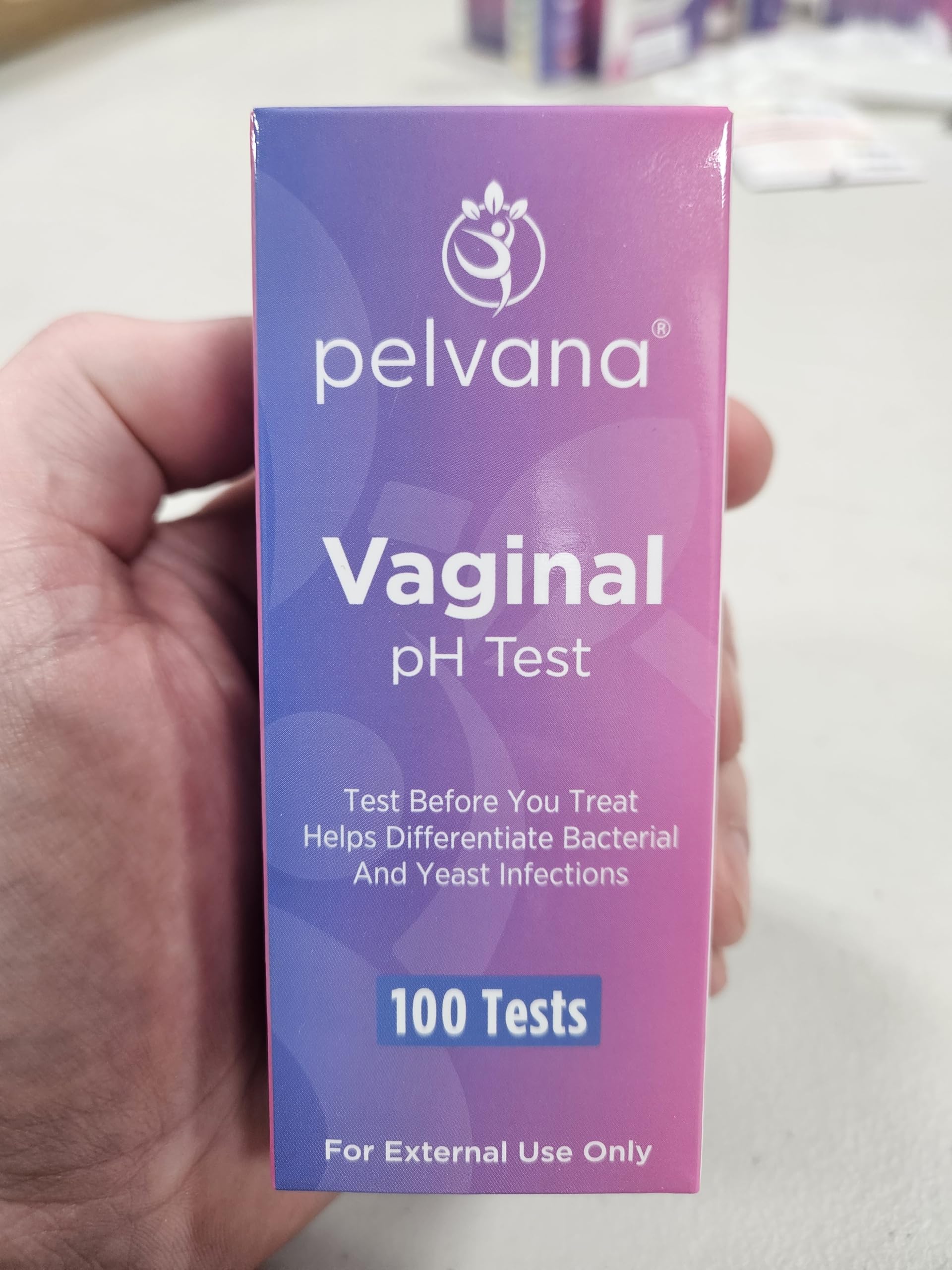 Pelvana Vaginal pH Test Strips for Women – 100 Strips, at-Home BV and Yeast Infection Test Kit, Vaginal pH Tester to Differentiate Between Conditions