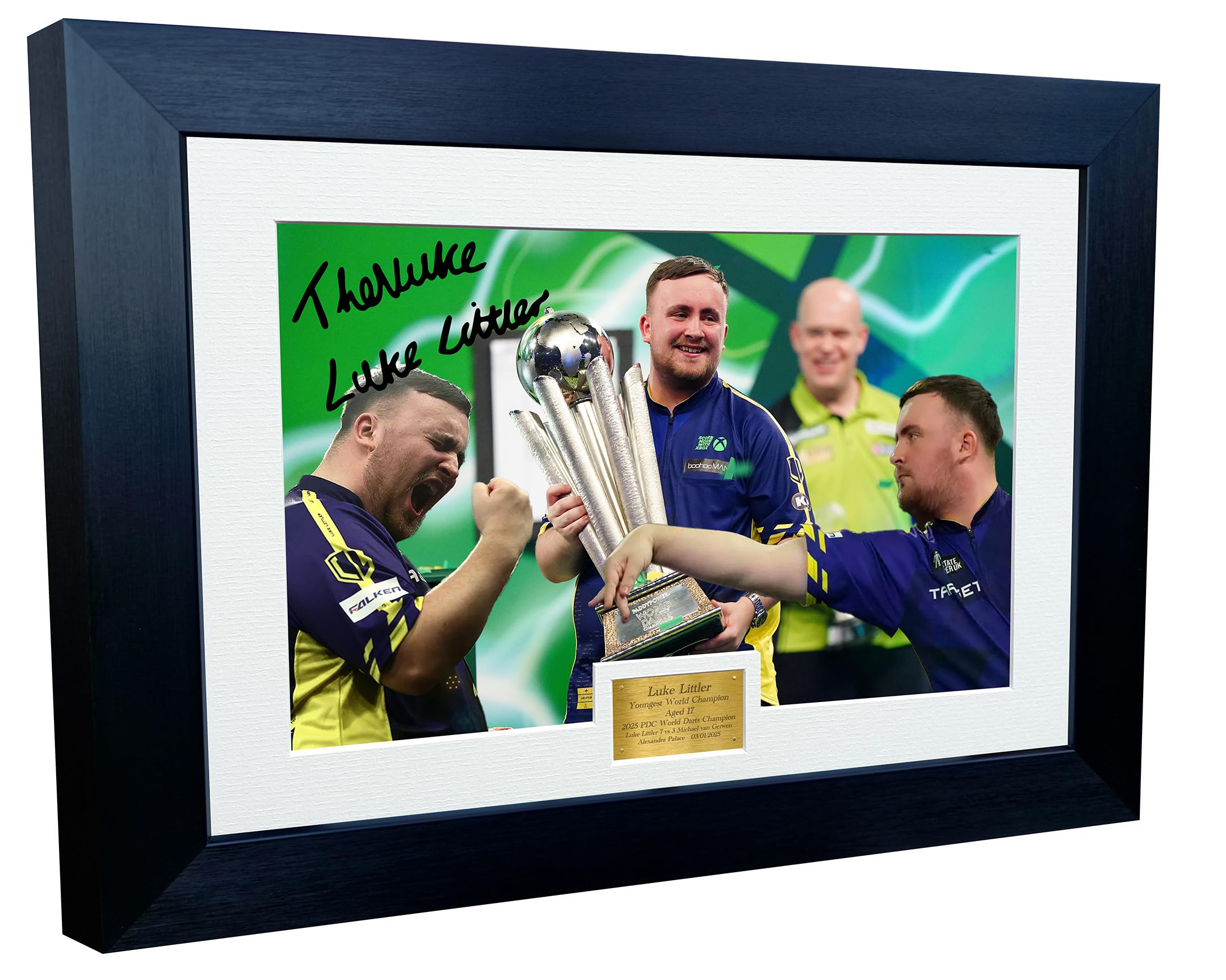 Kitbags & Lockers Black 12X8 A4 Signed The Nuke Littler Darts 2025 Pdc World Darts Champion Autographed Autograph Signed Photograph Photo Picture Frame Poster Gift