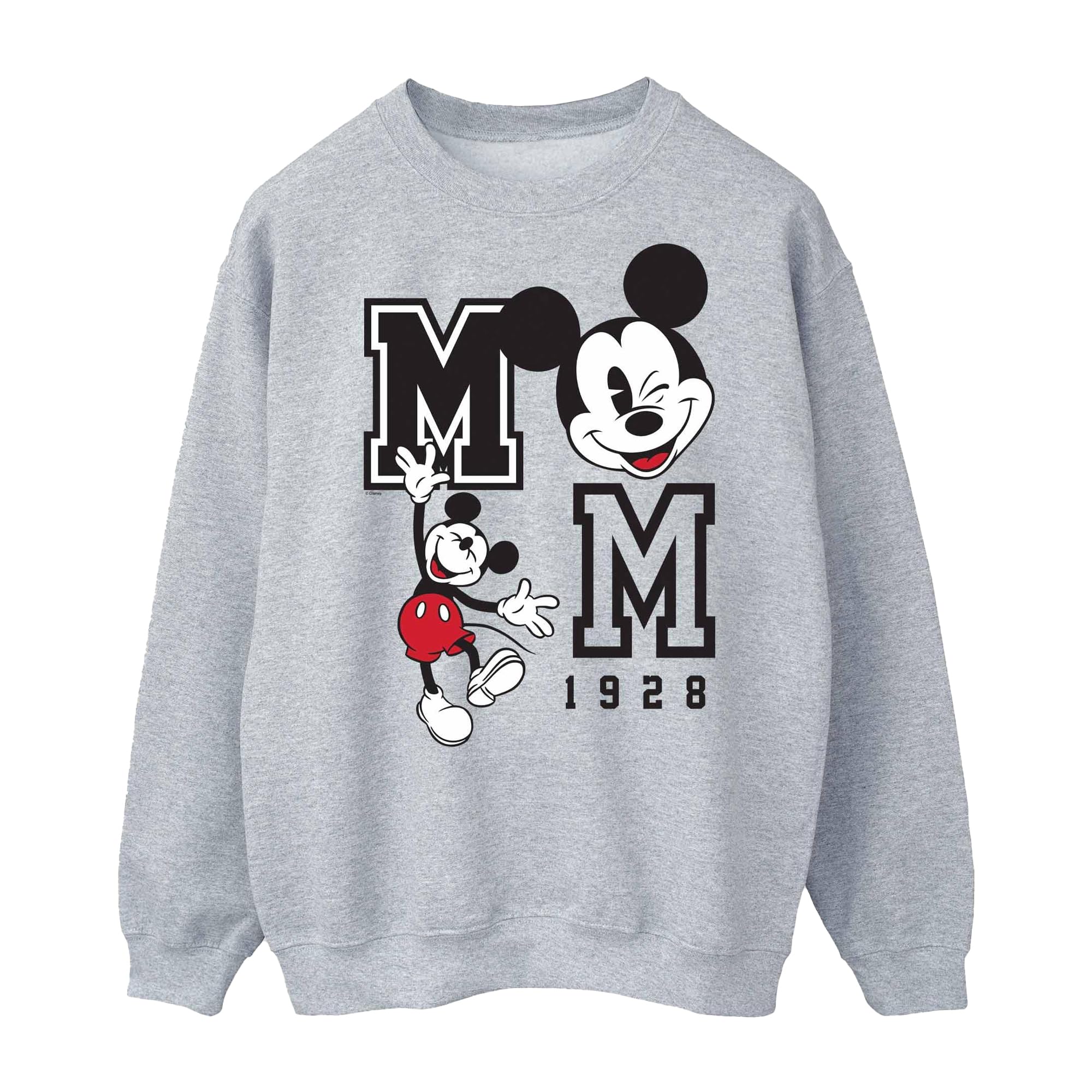 Disney Men's Mickey Mouse Scared Sweatshirt XXX-Large Sport Grey