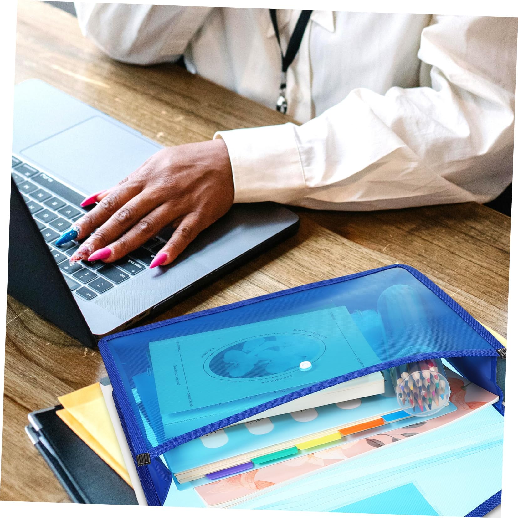 Artibetter 7pezzi Portadocumenti Trasparenti Organizer Espandibile Per Documenti Formato Con Tasche Per Etichette Per Archiviazione Pratica e Ordinata
