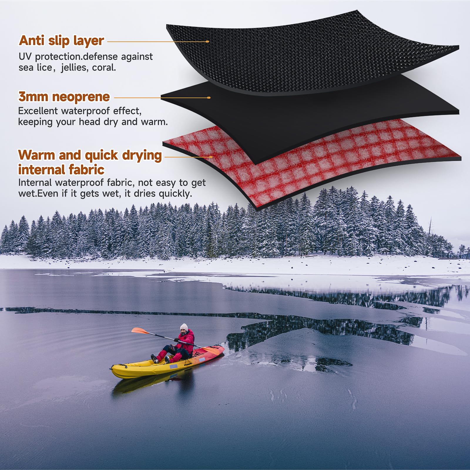 Tontron 3 mm Neopren-Paddel-Kajak-Handschuhe