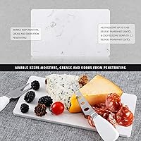 Vista 7 de hecef Juego de tablas de queso de madera de acacia, tabla grande para charcutería con juego de cuchillos de acero inoxidable, servidor de madera