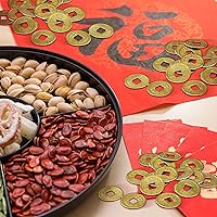 Vista 7 de Boao 150 Piezas Monedas Chinas Monedas de Año Nuevo Chino Feng Shui Monedas I-Ching Ornamento para Riqueza y Buena Suerte (0.8 Pulgadas)