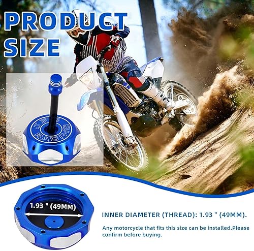 Miniatura 2 de Tapa de Gasolina para Dirt Bike, Tapa del Tanque de Combustible de Motocicleta con Válvula de Respiración Universal CNC para SSR Apollo TAO TAO SDG