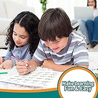 Vista 7 de Channie's Juego de libros de trabajo para pre-jardín de infantes, estudiantes de escuela primaria de tercer grado, 4 blocs de escritura a mano y 2