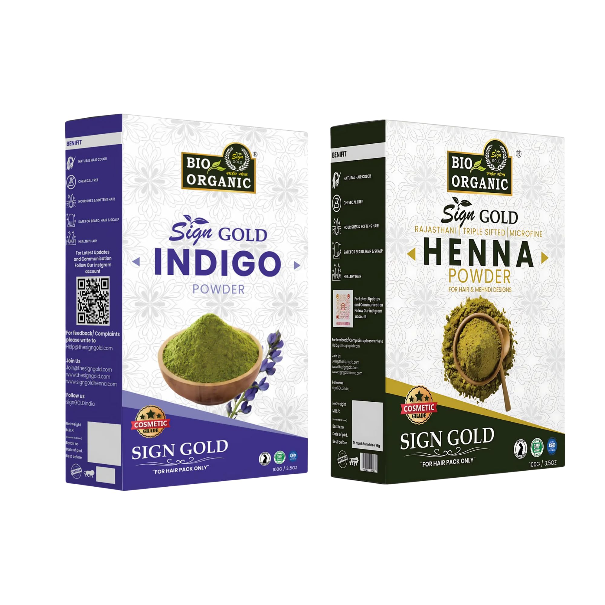 Natural Henna and Indigo Powder Combo for Hair Black 200g | Ayurvedic Herbal Haircare Products for Natural Hair Coloring, Conditioning, & Healthy Shiny Hair-picture-33