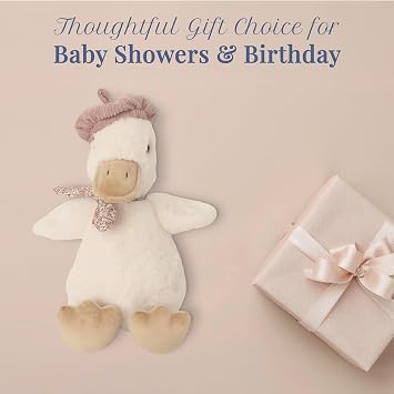 MON AMI Colette The Duck 11.5-Inch Stuffed Animal, Soft Duck Plush Toy