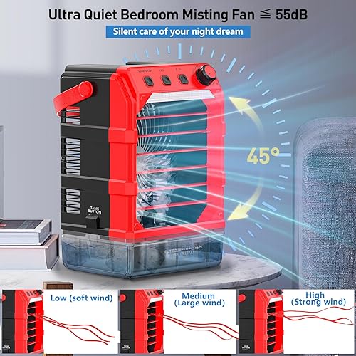 Miniatura 3 de Ventilador de nebulización portátil compatible con batería Milwaukee de 18 V (sin batería) o alimentado por USB, ventilador de refrigeración para