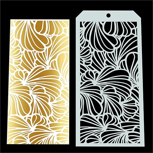 Miniatura 3 de 6 plantillas decorativas geométricas de bricolaje, plantillas de pintura, plantillas de dibujo artístico para álbumes de recortes, azulejos de