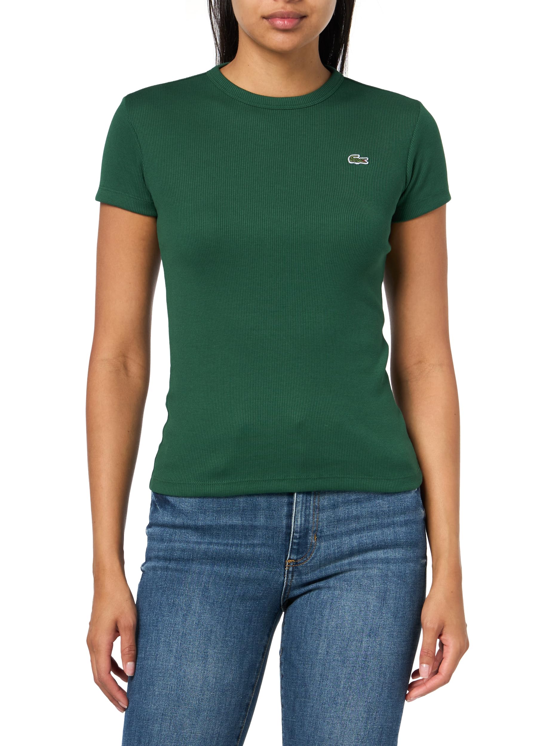 

                                                    Lacoste Women's Slim Fit Ribbed Cotton T-Shirt, Gr