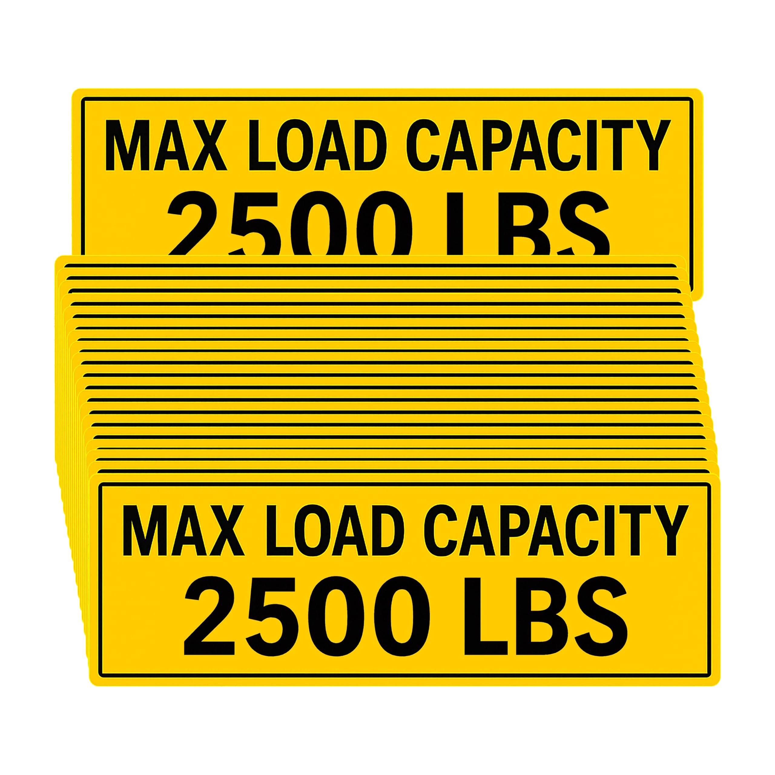 Autocollant d'avertissement vinyle signalisation charge max 1134 kg