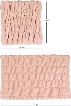 Expressions Extra Wide Spa Headwrap - 1pc Extra Comfort Spa Hair Band, Tan, Microfiber, Hairband, Women - Adult