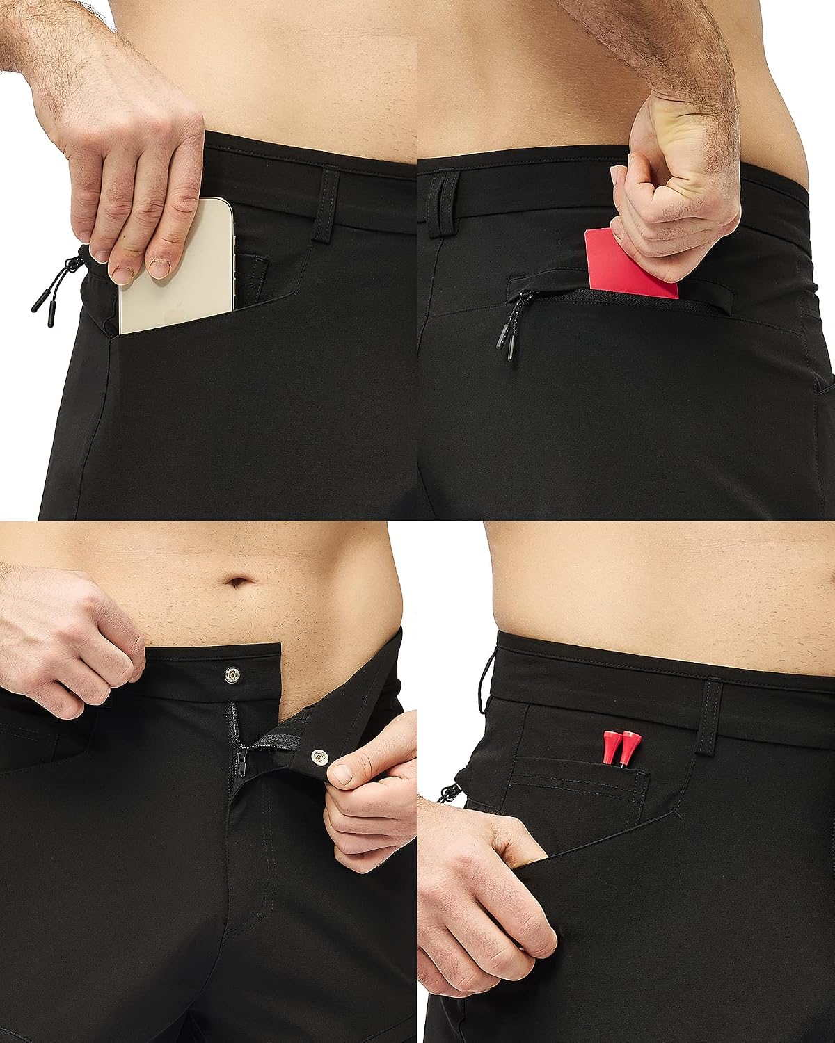 Men's Hiking Cargo Shorts with 6 Pockets Quick Dry Lightweight Casual Athletic Work Shorts for Outdoor Golf Camping 2024