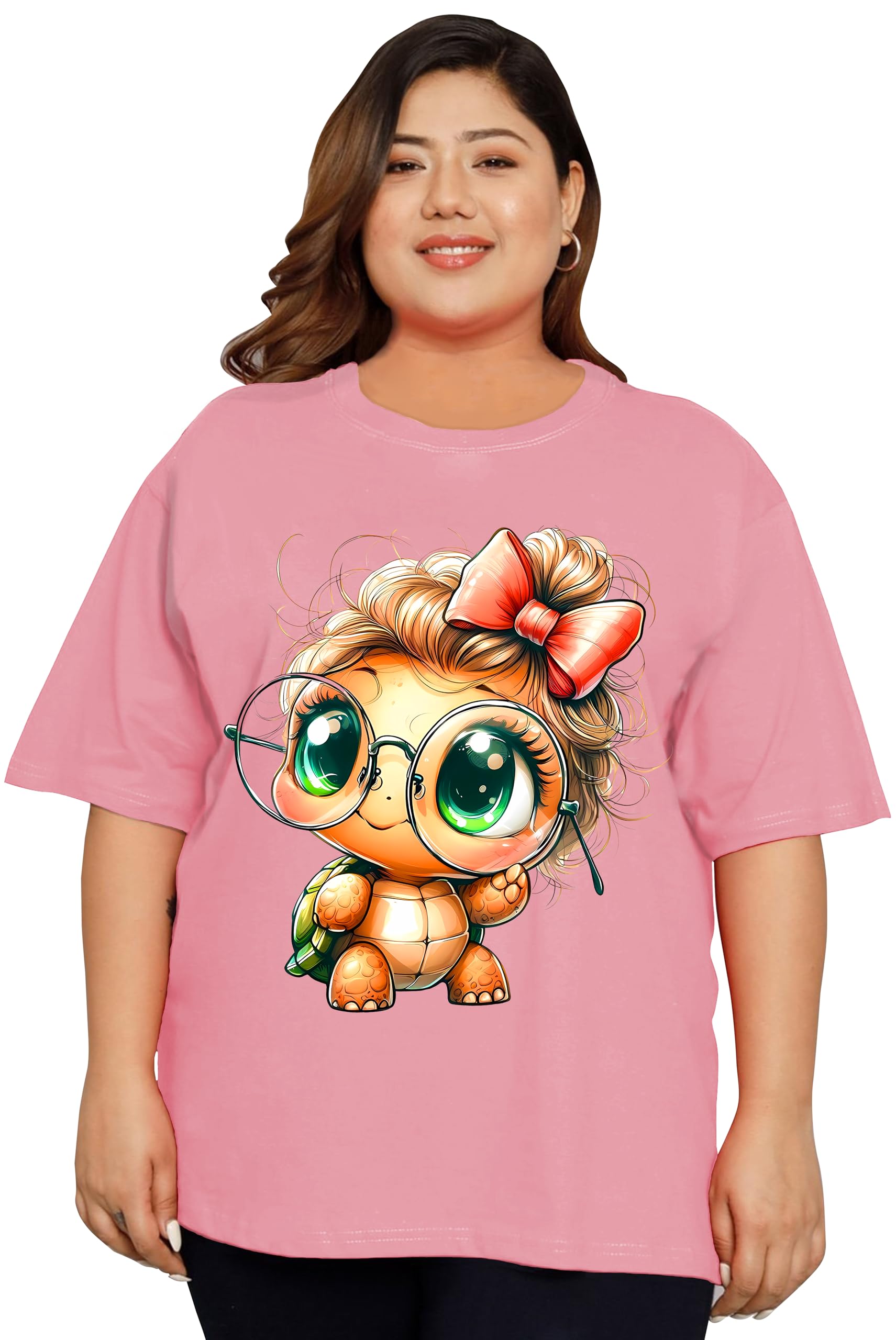 elite soul Womens Plus Size Oversized Baggy Fit Drop Shoulder Graphic Design T-Shirt | Half Sleeves-Korean Style Casual Wear (XL, 2XL, 3XL, 4XL, 5XL)-picture-36