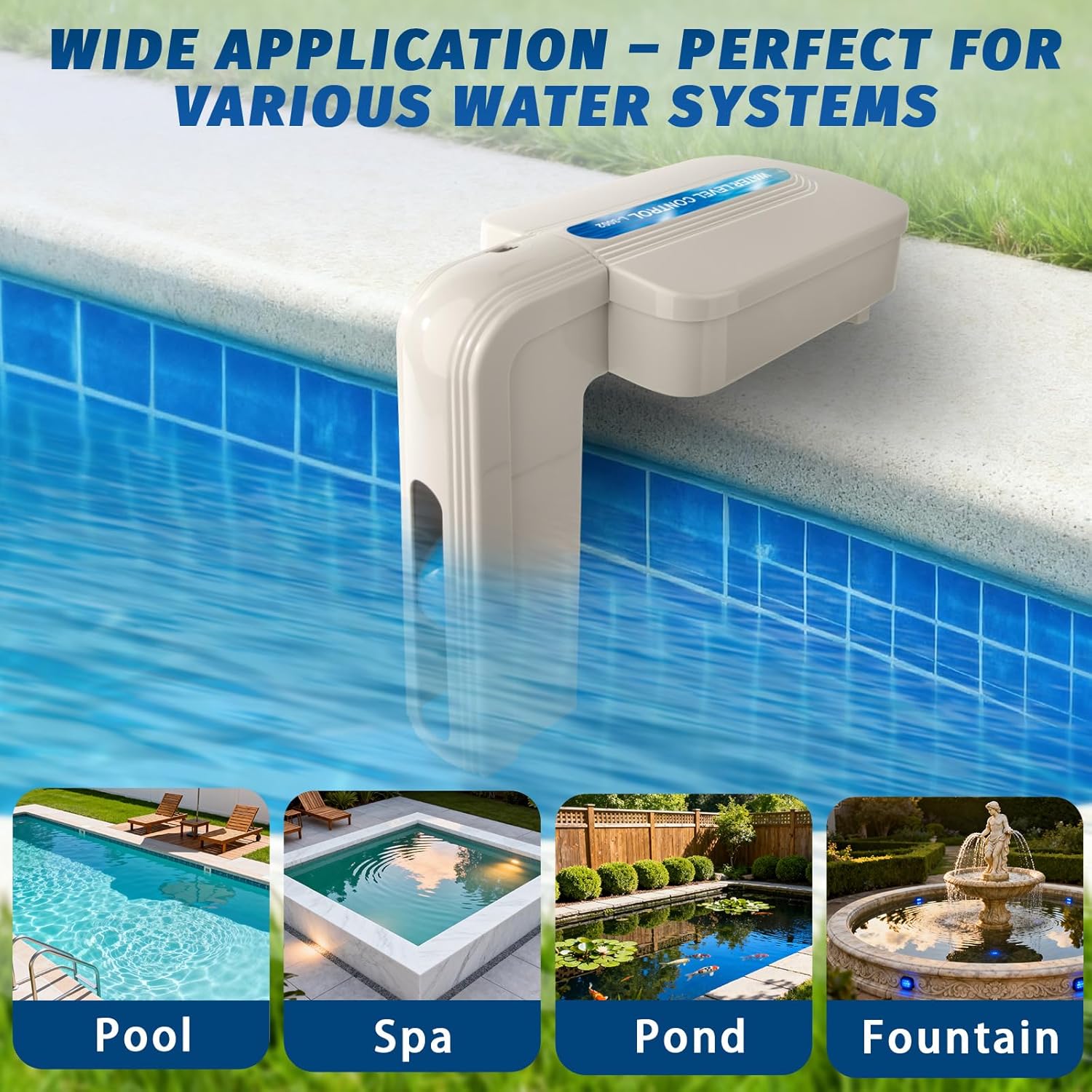 Automatic Pool Water Leveler with Adjustable Float Valve, Pool Auto Fill, Pool Water Leveler Auto Fill, Automatic Pool Filler, White